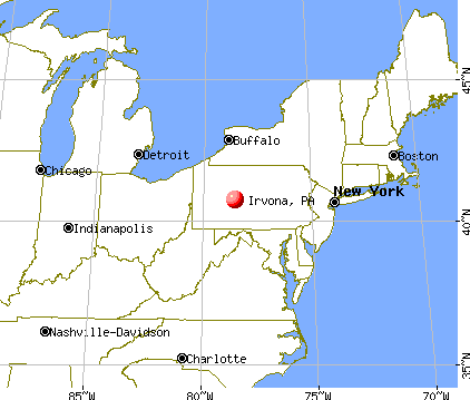 Irvona, Pennsylvania map