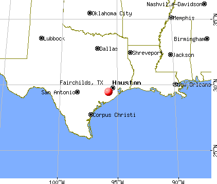 Fairchilds, Texas map