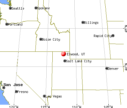 Elwood, Utah map