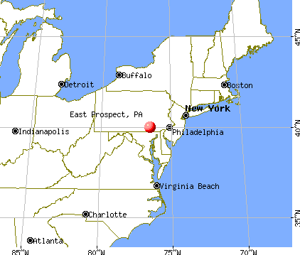 East Prospect, Pennsylvania map