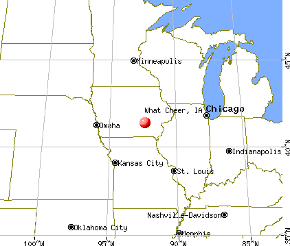 What Cheer, Iowa map