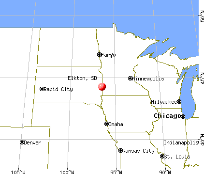 Elkton, South Dakota map