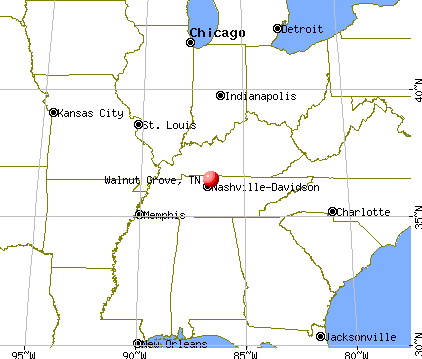 Walnut Grove, Tennessee map