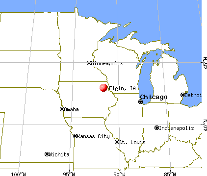 Elgin, Iowa map
