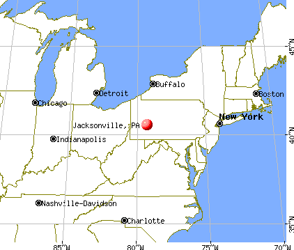Jacksonville, Pennsylvania map