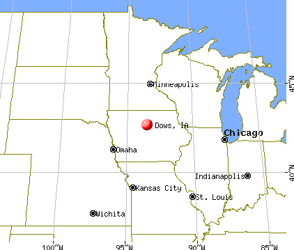 Dows, Iowa map