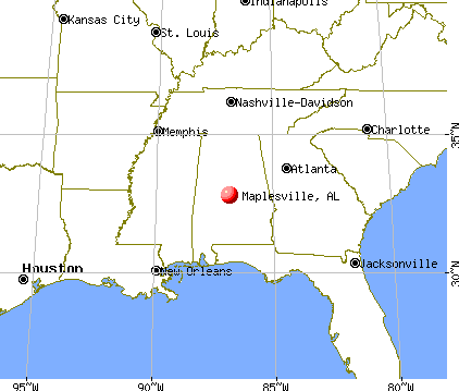 Maplesville, Alabama map