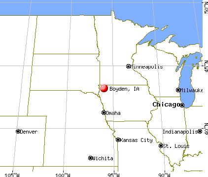 Boyden, Iowa map