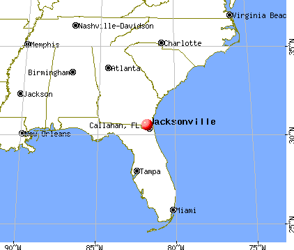 Callahan, Florida map