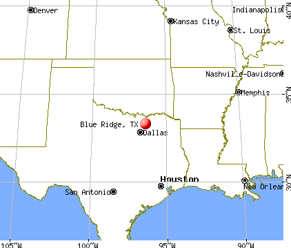 Blue Ridge, Texas map