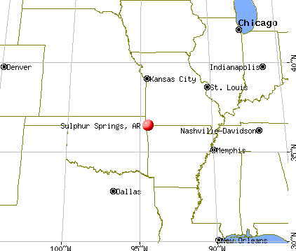 Sulphur Springs, Arkansas map
