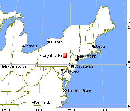 Nuangola, Pennsylvania map