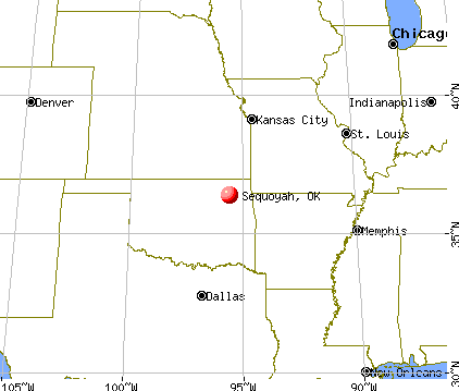 Sequoyah, Oklahoma map