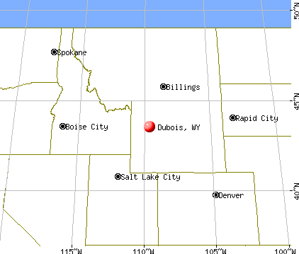 Dubois, Wyoming map