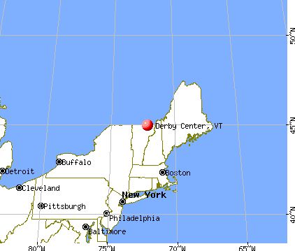 Derby Center, Vermont map