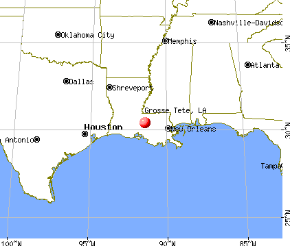Grosse Tete, Louisiana map