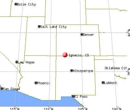 Ignacio, Colorado map