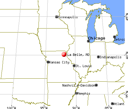 La Belle, Missouri map