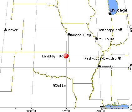 Langley, Oklahoma map