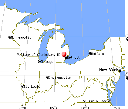 Village of Clarkston, Michigan map
