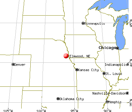 Elmwood, Nebraska map