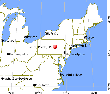 Penns Creek, Pennsylvania map