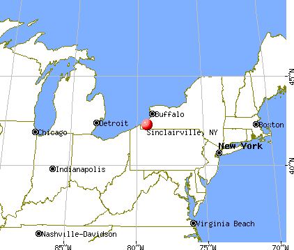 Sinclairville, New York map