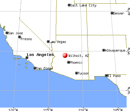 Wilhoit, Arizona map