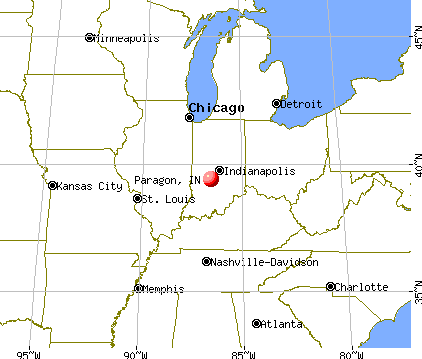 Paragon, Indiana map