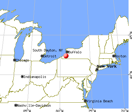 South Dayton, New York map