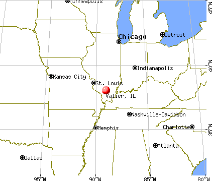 Valier, Illinois map