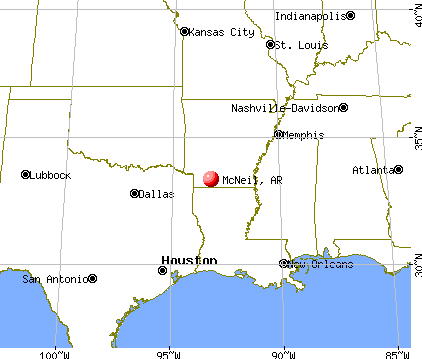 McNeil, Arkansas map