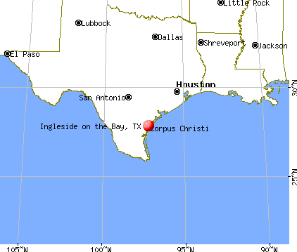 Ingleside on the Bay, Texas map