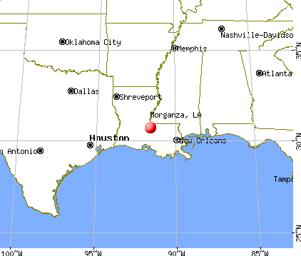 Morganza, Louisiana map