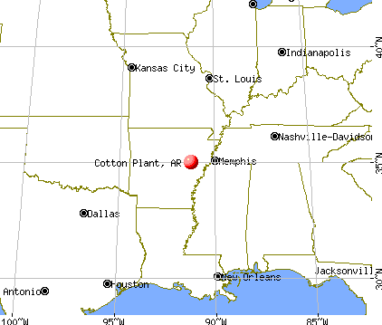 Cotton Plant, Arkansas map