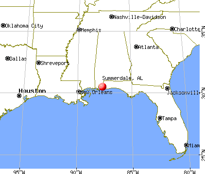 Summerdale, Alabama map