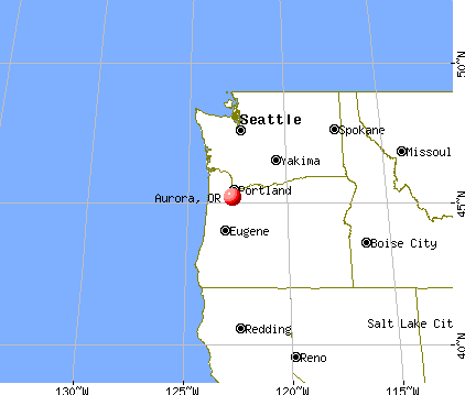 Aurora, Oregon map