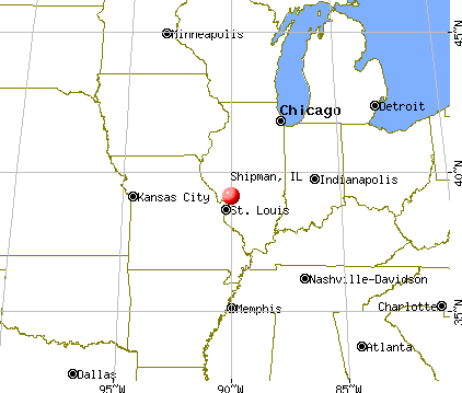 Shipman, Illinois map