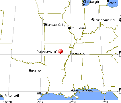 Pangburn, Arkansas map