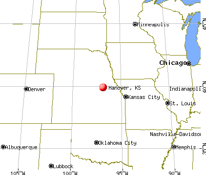 Hanover, Kansas map