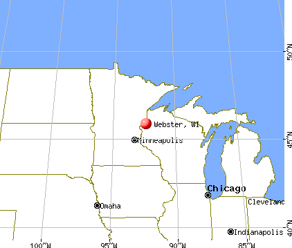 Webster, Wisconsin map