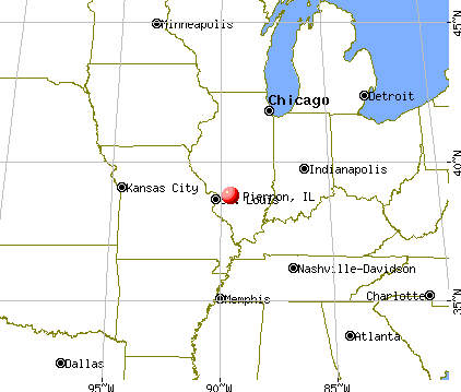 Pierron, Illinois map