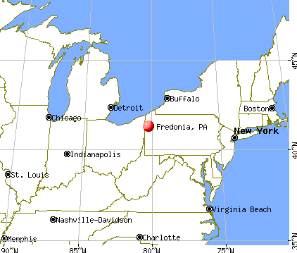 Fredonia, Pennsylvania map