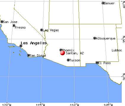 Santan, Arizona map
