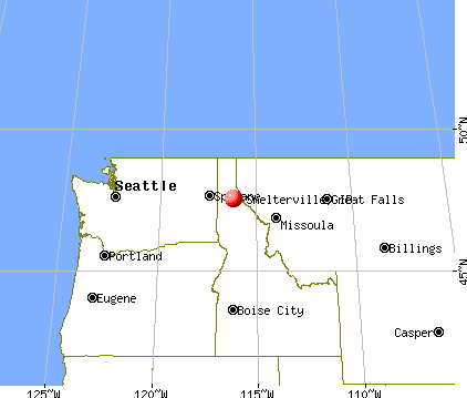 Smelterville, Idaho map
