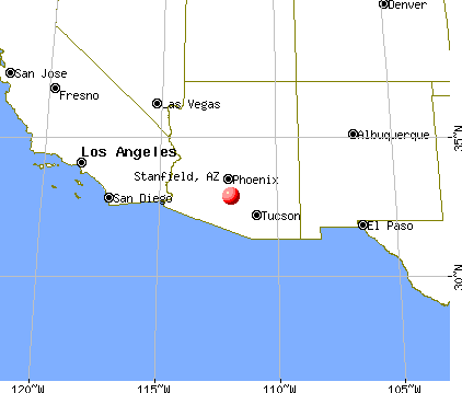 Stanfield, Arizona map