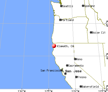 Klamath, California map