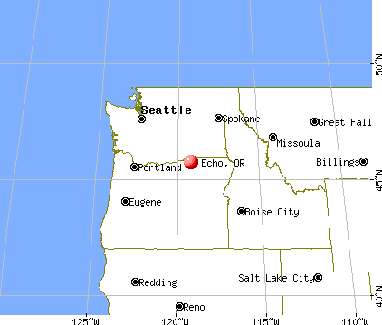Echo, Oregon map