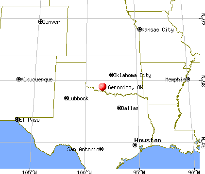 Geronimo, Oklahoma map