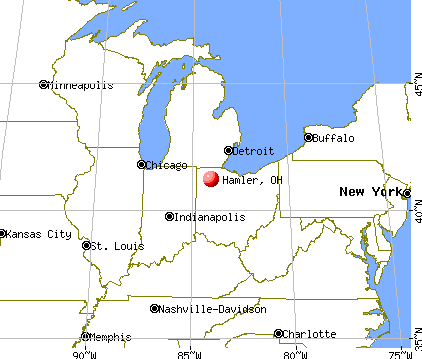 Hamler, Ohio map